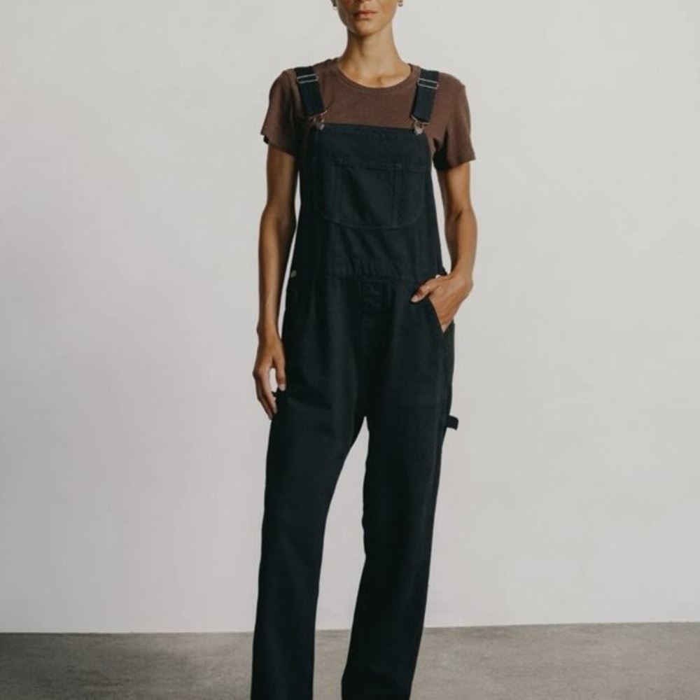 Ozma standard overalls in blue tencel denim
